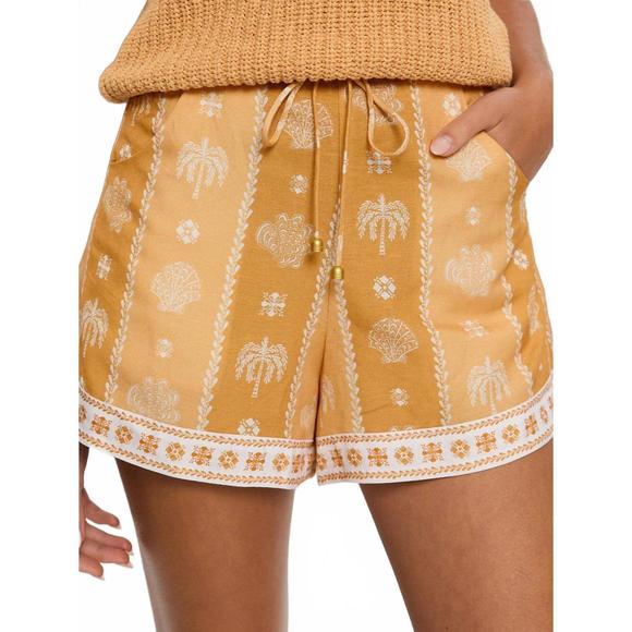 NEW KIVARI tie waist short in sienna